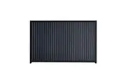 Stratco Good Neighbour CGI Corrugated Fence Panel Sheet Colour: Dark Stone, Post Track Colour: Ebony