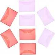 LAPYAPPE A4 Plastic Project Folders Button File Bags Waterproof Document Storage Pouches