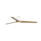 Flat Ceiling Fan with Remote Control Heywood Tub 132cm White Dc Ventilator