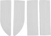 4Pcs Rubber Wheelchair Ramp, Universal Sweeper Door Sill Stair Wheelchair Door Sill for Thresholds Doorways Bathroom(white)