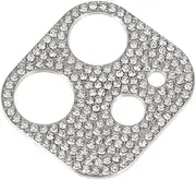 UTHCLO 1pc Flash Diamond Lens Film Rhinestones Camera Lenses Lens Protector with Rhinestone Phone Lens Decor Sparkly Decor Phone Lens for 12 Lens Protector for Phone Cover Silver Metal