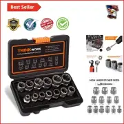Versatile 13-Piece Impact Bolt Extractor Set with Blow-Molded Storage Case