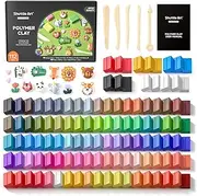 Shuttle Art 117 PCS Small Block Polymer Clay Kit, 95 Unique Colors & Extra Basic Colors, 5 Modeling Clay Tools, Non-Toxic, Non-Sticky, DIY Art Craft for Kids Beginners