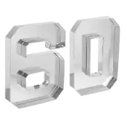 60 Cardboard Number Set Paper Box Fillable Tray Container 10", Silver