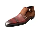 MASSIMO EMPORIO DOUBLE MONK STRAP ANKLE BOOT SZ 11, RETAIL $435