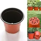 Two-Tone Soft Plastic Mini Nursery Pots Round Planter Flower Vases Plant Trays