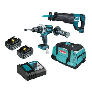 牧田 makita DLX2252GX1 18V 雙機組 DHP481 充電式 震動電鑽 電鑽 夾頭電鑽 DJR187 充電 電動 軍刀鋸 手提鋸機 附充電器【璟元五金】