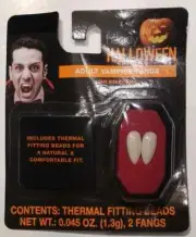 Happy Halloween Adult Vampire Fangs One Size Fit All (LOC TUB L-23)
