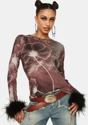 [Jaded London] Ocelli Feather Cuff Knit Jumper