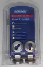 Schlage Entrance Mortice Lock - Cylinder Turn Latch Deadbolt - Round