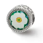 Lex & Lu Sterling Silver Reflections December Flower Bead