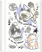 [Glugahrif] Women Card Case Wallet, Card Case Wallet for Women | Trifold Ladies Wallet Cute Card Purse | Women PU Leather Wallet Large Capacity Card Holder for Men, Musical Cat, Siehe Beschreibung, See