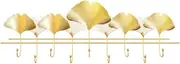 DRBASJHFO Wall Mounted Coat Hooks No Hole Installation Metal Blue & Gold Multiple Sizes(Gold,L)