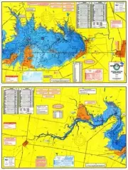 Hook-N-Line F112 Choke Canyon Fishing Map with GPS Numbers