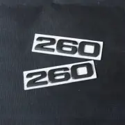 2x Black Matte 260 Separated Metal Decal Emblem Sticker Badge Car Turbo 3D Coupe (for: Peugeot)