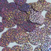 Round Sequin 20mm Top Hole Light Lavender Hologram Glitter Sparkle Made in USA