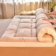 Tatami Mat Sleeping Pad Fluffy Soft Futon Mattress, Full Size, Breathable, Portable, Dormitory Sleeping Pad, Foldable Lounger, Guest Bed, Camping Couch, Home Mattress ZSMFCD(05,120x200cm)