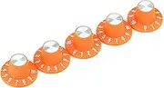 UPKOCH 5pcs Guitar Knobs Durable Volume Potentiometer Knobs for Electric Guitar and Bass Easy with Scale Replacement for Amplifiers and Effects