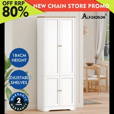ALFORDSON Buffet Sideboard Cupboard Storage Cabinet Kitchen Hallway Doors White