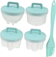HIAKDOFT 4Pcs Non Stick Plastic Egg Cooking Cups Versatile Boiled Egg Shaper for Quick Breakfasts Essential Kitchen Gadget for Poached Eggs Safe and Reliable Cooking Tool