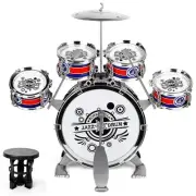 M SANMERSEN Toddler Drum Kit for Ages 1-3 | 5-Piece Kids Drum Set with Stool ...