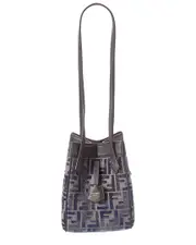 FENDI Origami Mini FF Canvas & Leather Shoulder Bag