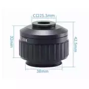 CTV 0.5X Focus Adjustable C Mount Adapter Ring 38mm For Camera Port