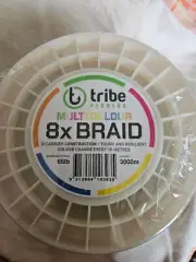 TRIBE FISHING MULTI COLOUR 8X BRAID CLEARANCE WITH FREE SHIPPING