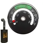 Magnetic Wood Stove Pipe Fire place Heat Temperature Gauge Thermometer Tester