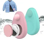 Waterproof Holder for AirTag Kids Hidden, Silicon Protective Case for Apple Air Tag GPS Tracker Holder, Hidden Case with Safety Pins for Children, Clothing, Backpack (2 Pack, Pink & Cyan)