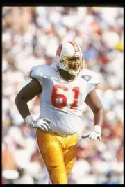 Offensive lineman Tony Mayberry Tampa Bay Buccaneers looks on d- 1994 Old Photo