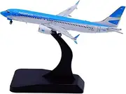 Pre-Built Model Aircraft for Aerolineas Argentinas B737 MAX 8 LV-GVD Diecast Airplane Model 1:400 Scale – 9cm Finished Aircraft Replica Miniature Airplane Model