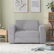 Rio Armchair Sofa Bed - Cloud Grey / Long Single