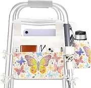 Verigud Walker Bag with Cup Holder, Walker Accessories for Seniors, Walker Pouch for Folding Walker, Portable Walker Storage Bags