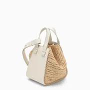 [Loewe] Hammock natural/white leather bag One size White