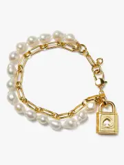 lock and spade pearl bracelet