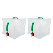 2x Wildtrak Expanda 20L Collapsible Water Carrier Outdoor Camp Drink Container
