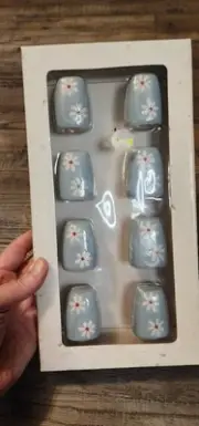 Pfaltzgraff Mini Salt & Pepper Sets 4 Dazee Sky Ceramic Brand New. V