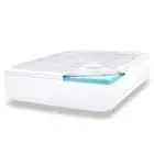Luxury Mattress Topper Gel Memory Foam 4 Inch Quilted Removable Cover Dual Layer