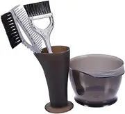 4Pcs Hair Dyeing Tool Kit Lightweight Hair Dye Bowl Mixing Bowl and Brush for Salon Hair Coloring Includes Measuring Cup and Tint Bowls Random Brush Color