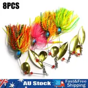 4PCS 15g Spinner Bait Metal Double Blade Spinnerbaits Lures Bass Trout Salmon AU
