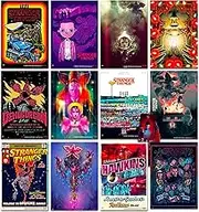 Stranger Things Mini Poster Set - Netflix Room Decor Bundle with 12 Mini Stranger Things Wall Art Posters Plus Bookmark | 6" x 4" Netflix Posters for Walls
