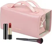 [Generisch] Makeup Brush Holder for Travel, Cosmetic Bags with Removable Makeup Bag with Compartments, Travel Toiletry Bag with Brush Storage Compartments, Waterproof, Portable Makeup Brush Case for L,