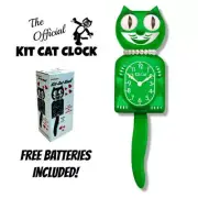 CLASSIC GREEN LADY KIT CAT CLOCK 15.5" Kit-Cat Klock NEW Free Battery USA MADE