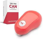 Kitchen Mama One-Touch Electric Can Opener with Auto Shut-Off: Open Cans with Only One Push of A Button - Ergonomic, Smooth Edge, Food-Safe, Prime for Seniors with Arthritis, Battery Operated(Red)