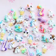 US 15~100 Pc Slime Bread Candy Unicorn Resin Flat Back Scrapbooking Charms DIY