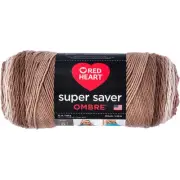 2 Pack Red Heart Super Saver Ombre Yarn-Cocoa E305-3987