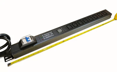 Rackmount Mining PDU 220V 240V 30A VA Meter 8x C19 L6-30P Plug Surge Protector