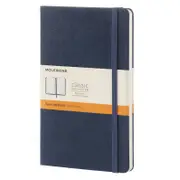 Moleskine Classic Hard Cover Notebook Ruled Large (Sapphire Blue)