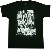 Suicide Squad Group Cork Board Adult T-Shirt -Official DC Comics Joker, Harley